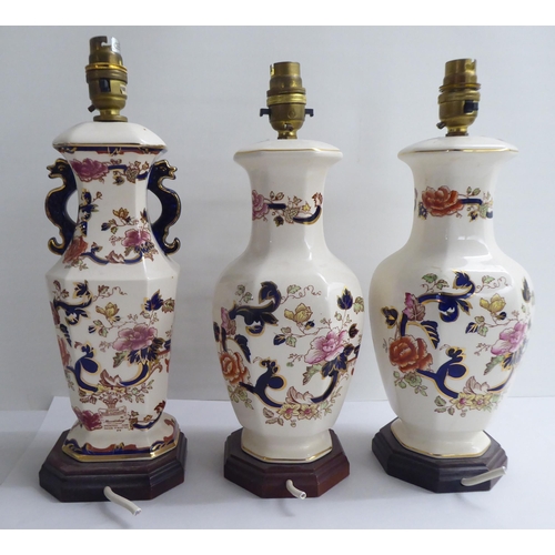 35 - Masons Ironstone china items: to include a pair of table lamps  12