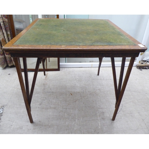 42 - Small furniture: to include a 1930s oak folding card table  30