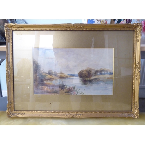 50 - Framed pictures, mixed studies: to include a late 19thC landscape  watercolour  6