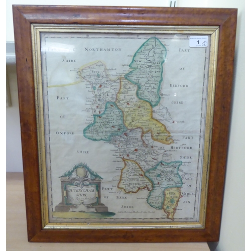 1 - Pictures: to include a 17thC Robert Morden map of Buckinghamshire  16