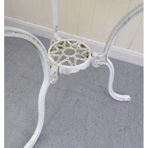 104 - A white painted metal terrace table  28