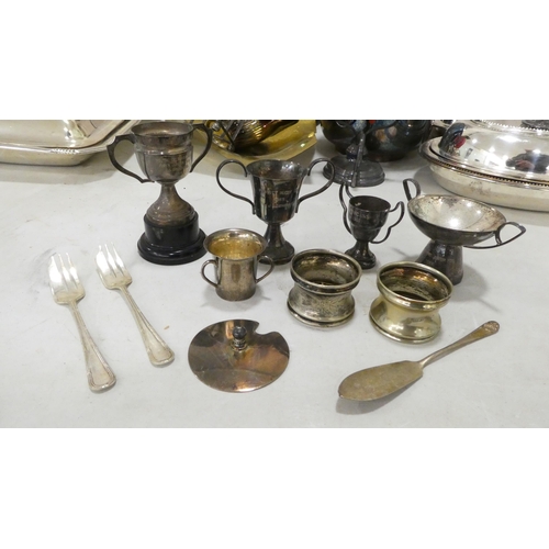 112 - Silver plated tableware: to include lidded tureens