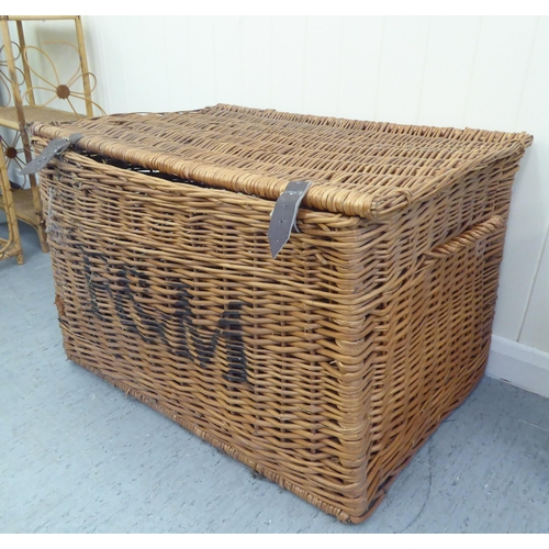 113 - Caned and wicker furniture: to include a Fortnum & Mason hamper  19