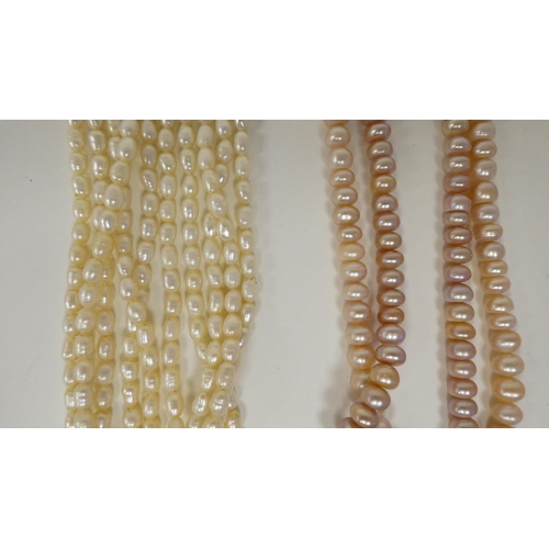 116 - Graduated pearl necklaces; and similar items of personal ornament