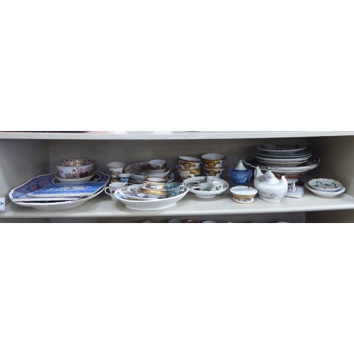 157 - Mainly 19thC Spode china tableware: to include an oval meat plate  16