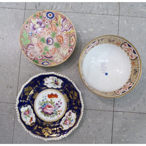 157 - Mainly 19thC Spode china tableware: to include an oval meat plate  16