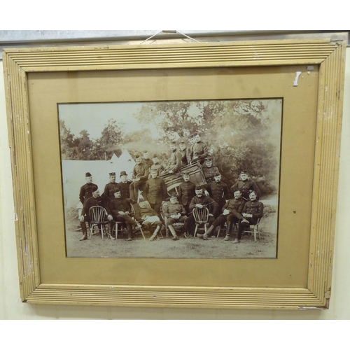 161 - Framed pictures: to include a photographic group 'Band 3rd Batt Royal Berks Regt. 1894'  9