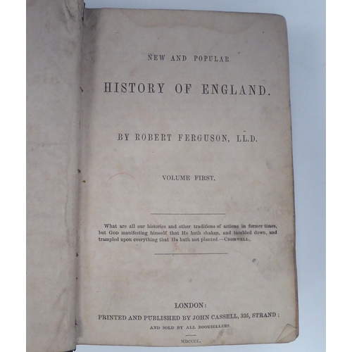 163 - Three antique books: to include 'History of England'  First volume by Robert Ferguson 