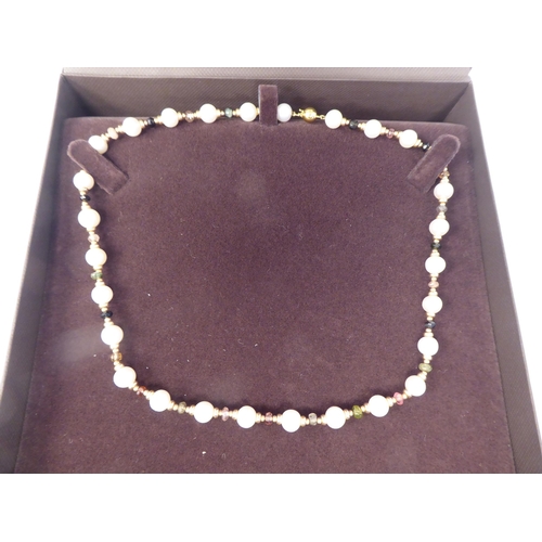 174 - A Beaverbrooks freshwater pearl necklace  boxed with original certificate of sale