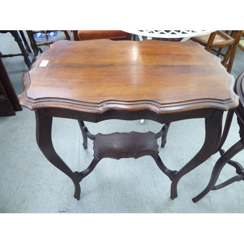 180 - Small furniture: to include an Edwardian mahogany hall table, raised on cabriole legs  29