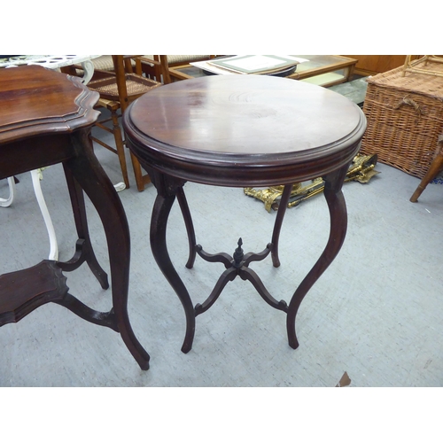 180 - Small furniture: to include an Edwardian mahogany hall table, raised on cabriole legs  29