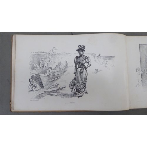 181 - Books: 'Sketches and Cartoons' and 'Drawings' by CD Gibson  circa 1901; 'With the Flag to Preto... 