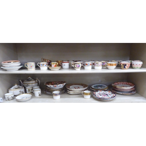 191 - Miscellaneous, mainly 19thC Spode china coffee cans; tea cups, saucers and associated wares