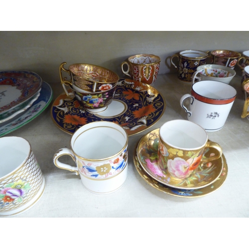 191 - Miscellaneous, mainly 19thC Spode china coffee cans; tea cups, saucers and associated wares