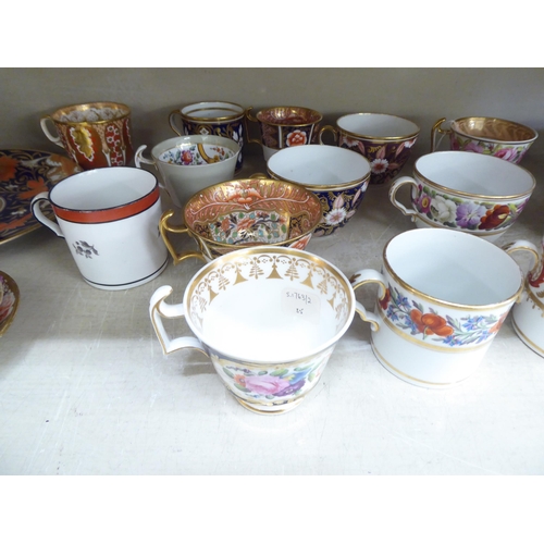 191 - Miscellaneous, mainly 19thC Spode china coffee cans; tea cups, saucers and associated wares