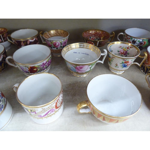 191 - Miscellaneous, mainly 19thC Spode china coffee cans; tea cups, saucers and associated wares