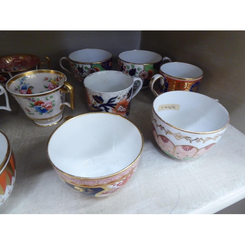 191 - Miscellaneous, mainly 19thC Spode china coffee cans; tea cups, saucers and associated wares