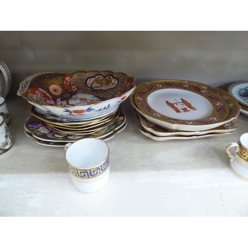 191 - Miscellaneous, mainly 19thC Spode china coffee cans; tea cups, saucers and associated wares