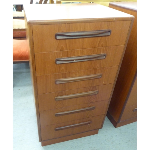 201 - A G-Plan teak dressing chest with six drawers, on a plinth  39