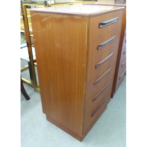 201 - A G-Plan teak dressing chest with six drawers, on a plinth  39