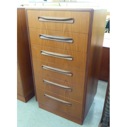 202 - A G-Plan teak dressing chest with six drawers, on a plinth  39