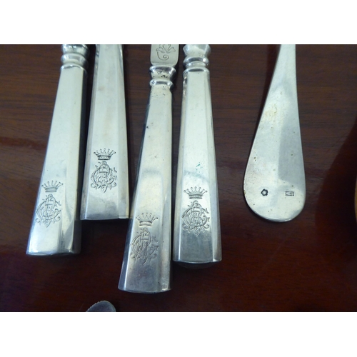 206 - European silver plated flatware: to include knives and forks