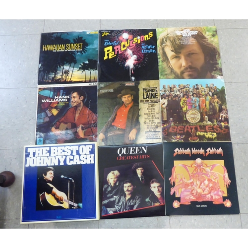 209 - Vinyl records, mainly rock 'n pop: to include The Links, Jonny Cash and The Monkees