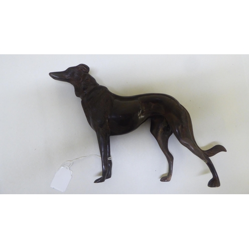 227 - A modern cast bronze model dog  6