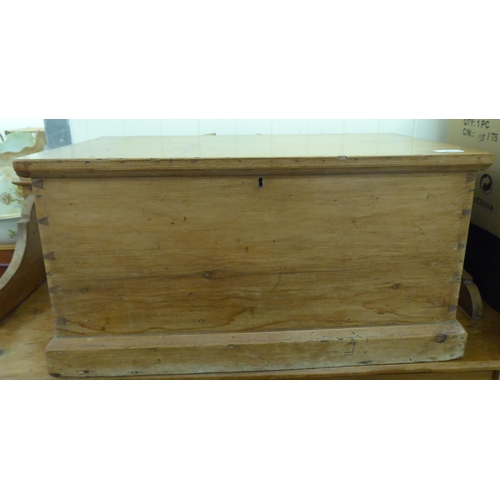 233 - Small furniture: to include a late Victorian pine chest with a hinged lid  14