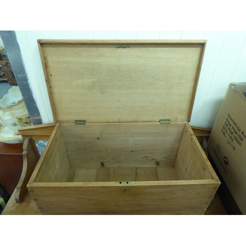 233 - Small furniture: to include a late Victorian pine chest with a hinged lid  14