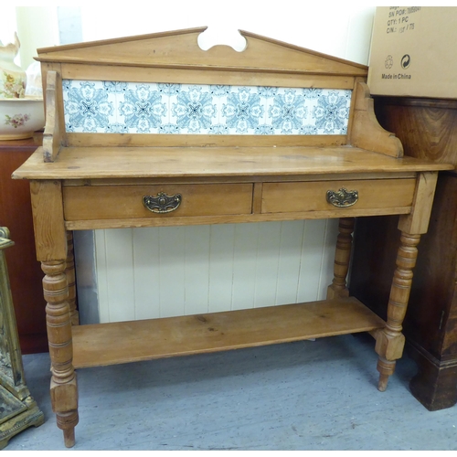 233 - Small furniture: to include a late Victorian pine chest with a hinged lid  14