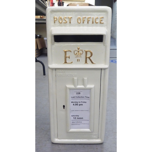 238 - A white painted cast iron replica Royal Mail post box  23