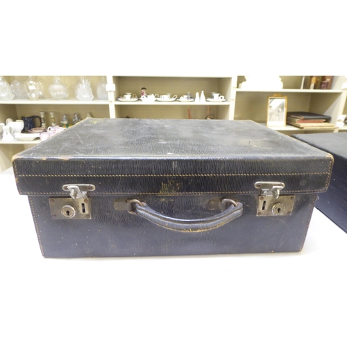 253 - A vintage portable HMV gramophone, in a hard carrying case  5.5