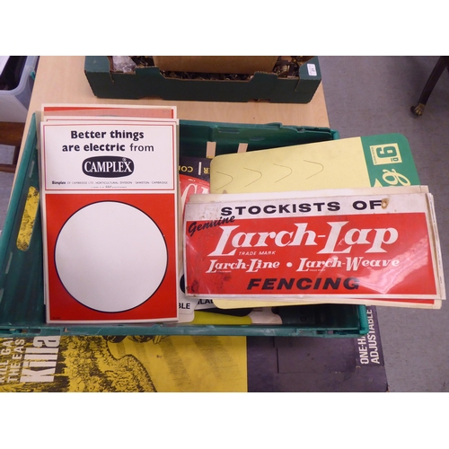 270 - Printed card advertising boards: to include Killaspray  31