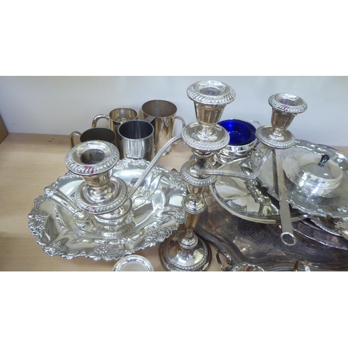 271 - EPNS and silver plated tableware: to include a three branch candlestick  14