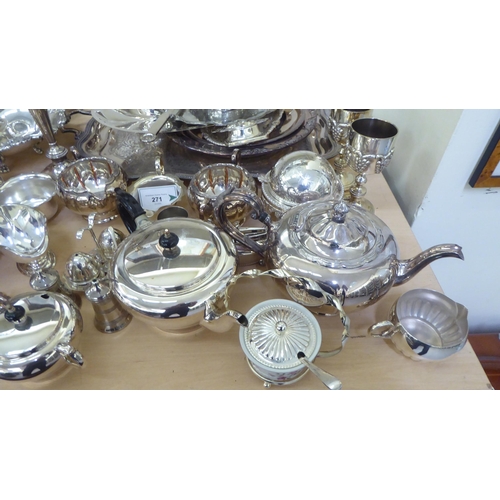 271 - EPNS and silver plated tableware: to include a three branch candlestick  14