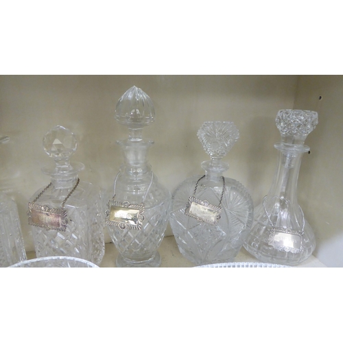 272 - Decorative and functional glassware: to include decanters  largest 12