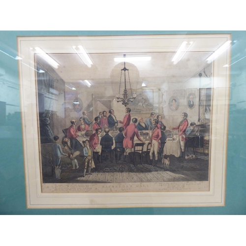 278 - Three 19thC framed prints, viz. 'Scene in a country town at the time of the Race'  17