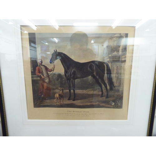 278 - Three 19thC framed prints, viz. 'Scene in a country town at the time of the Race'  17