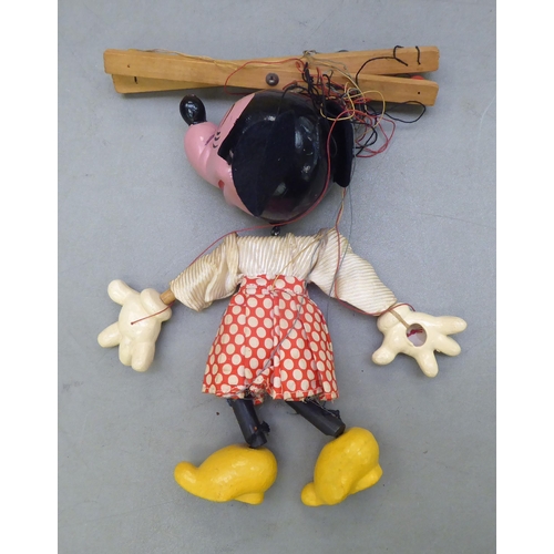 287 - Two Standard Pelham puppets, viz. 'Walt Disney's Mickey Mouse' and 'Minnie Mouse'  boxed