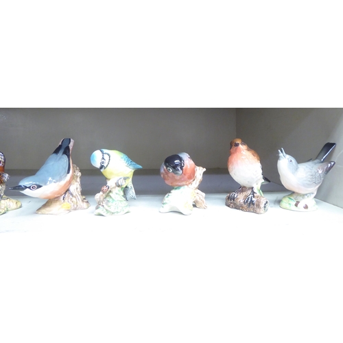 301 - Beswick hedgerow china bird ornaments: to include 'Stonechat'  3