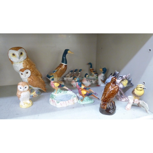 302 - Beswick, Goebel and other china bird, duck and grouse ornaments  approx. 3