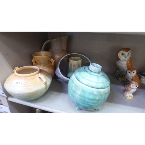 305 - Decorative ceramics: to include Beswick pottery vases and tableware  mixed sizes 