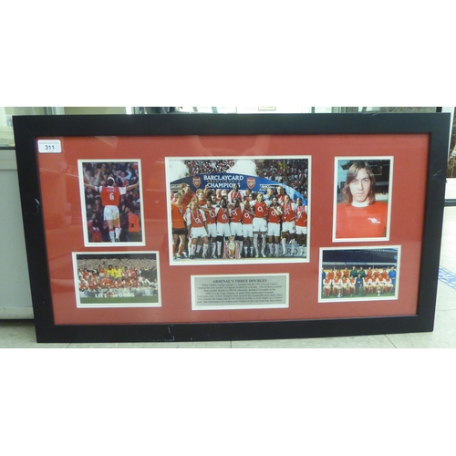 311 - An Arsenal FC five photographic print collage  16