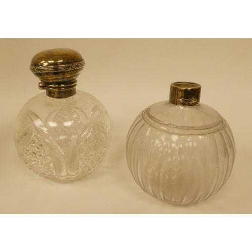 69 - Silver collectables: to include scent bottles; a spoon; and a shallow dish&nbsp; 6