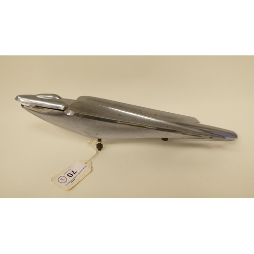 70 - Three various cast metal car mascots