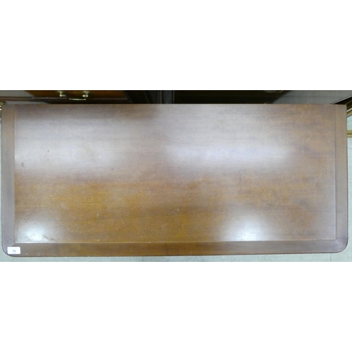 78 - A Stag mahogany six drawer dressing chest, raised on bracket feet&nbsp; 28