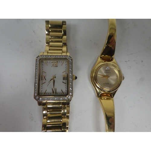 87 - Three variously cased and strapped wristwatches