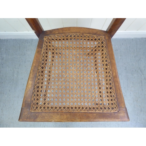 94 - Small furniture: to include two early 20thC beech framed, twin bar back bedroom chairs