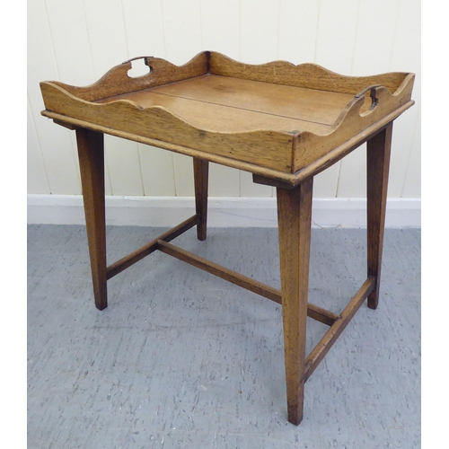 94 - Small furniture: to include two early 20thC beech framed, twin bar back bedroom chairs